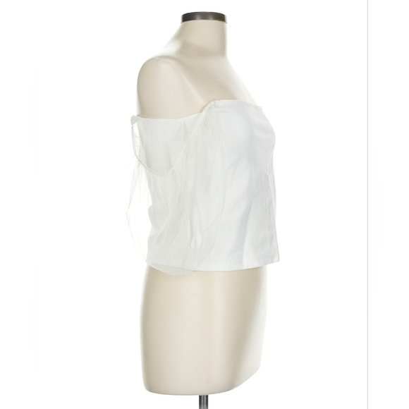 Free People Intimately Off-Shoulder Mesh Sleeve Top | Size L | NWT - Picture 4 of 7